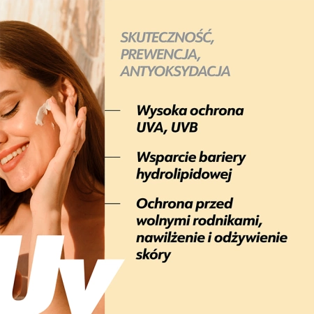 Ochronny krem do twarzy UVA UVB SPF 50 PIGMENT FREE
